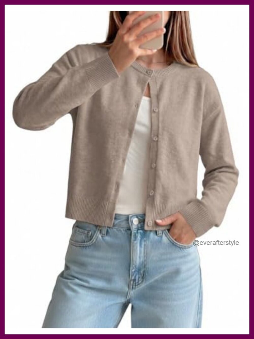 Cropped Cardigan Sweater Women Long Sleeve Open Front Y2K Fall Knit
